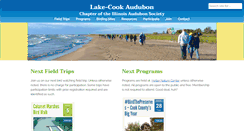Desktop Screenshot of lakecookaudubon.org